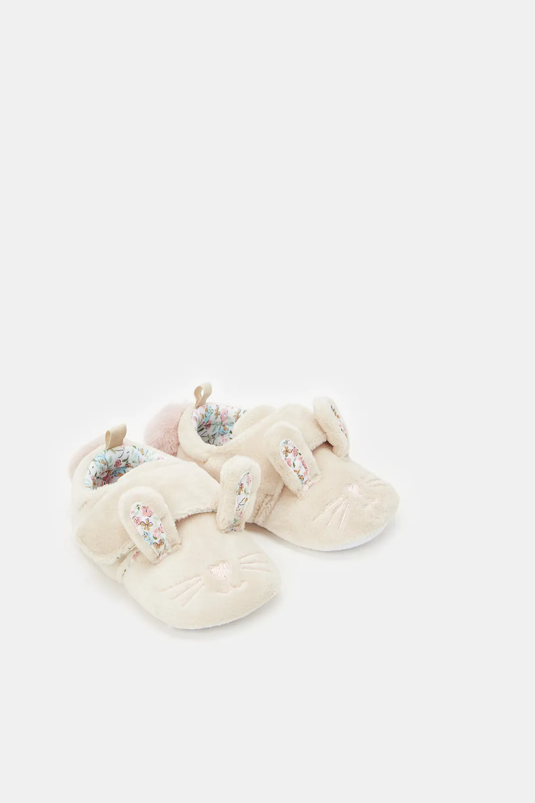 Baby Cream Bunny Pram Shoes