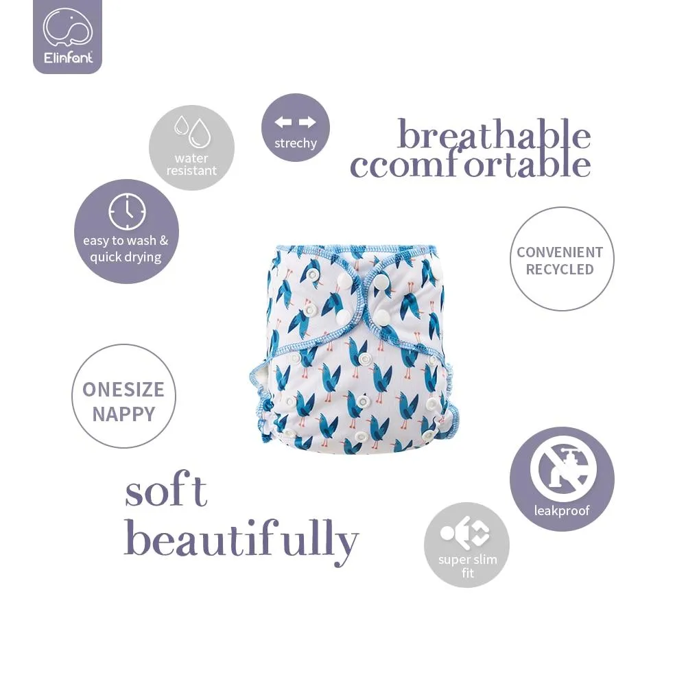 Baby Eco-Friendly Bamboo Washable Cloth Reusable Heavy Wetter Hybrid Nappies