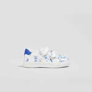 Baby's White Drawing Sneakers