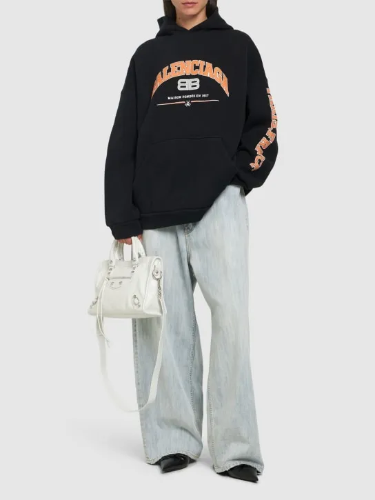 Balenciaga   Wide fit heavy sweatshirt hoodie 