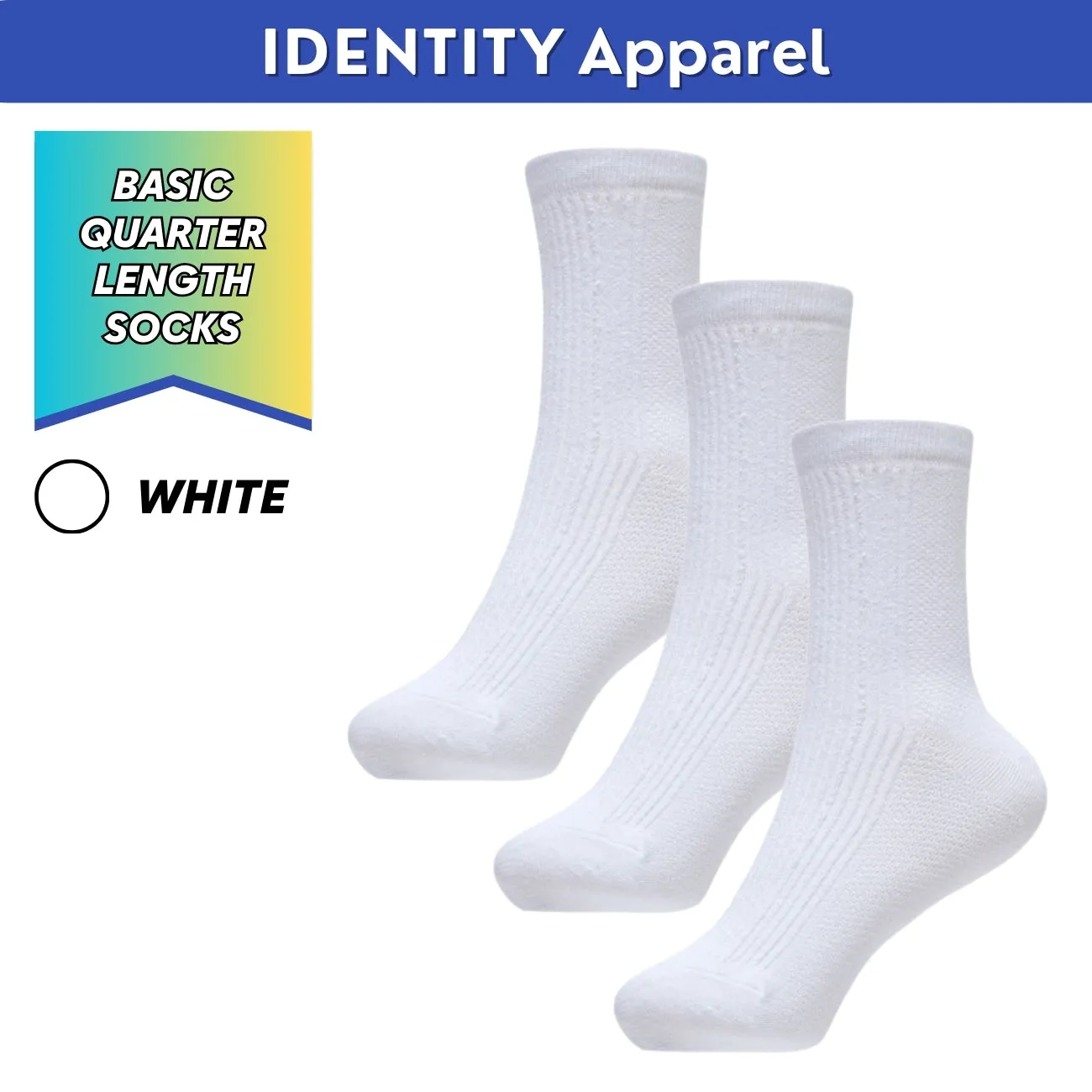 Basic Multifunction Quarter Length Cotton Socks