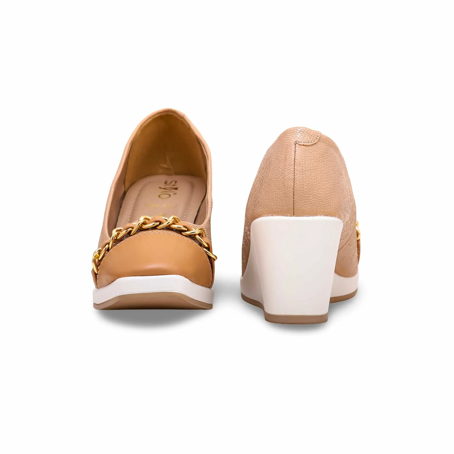 Beige Court Shoes WN7379