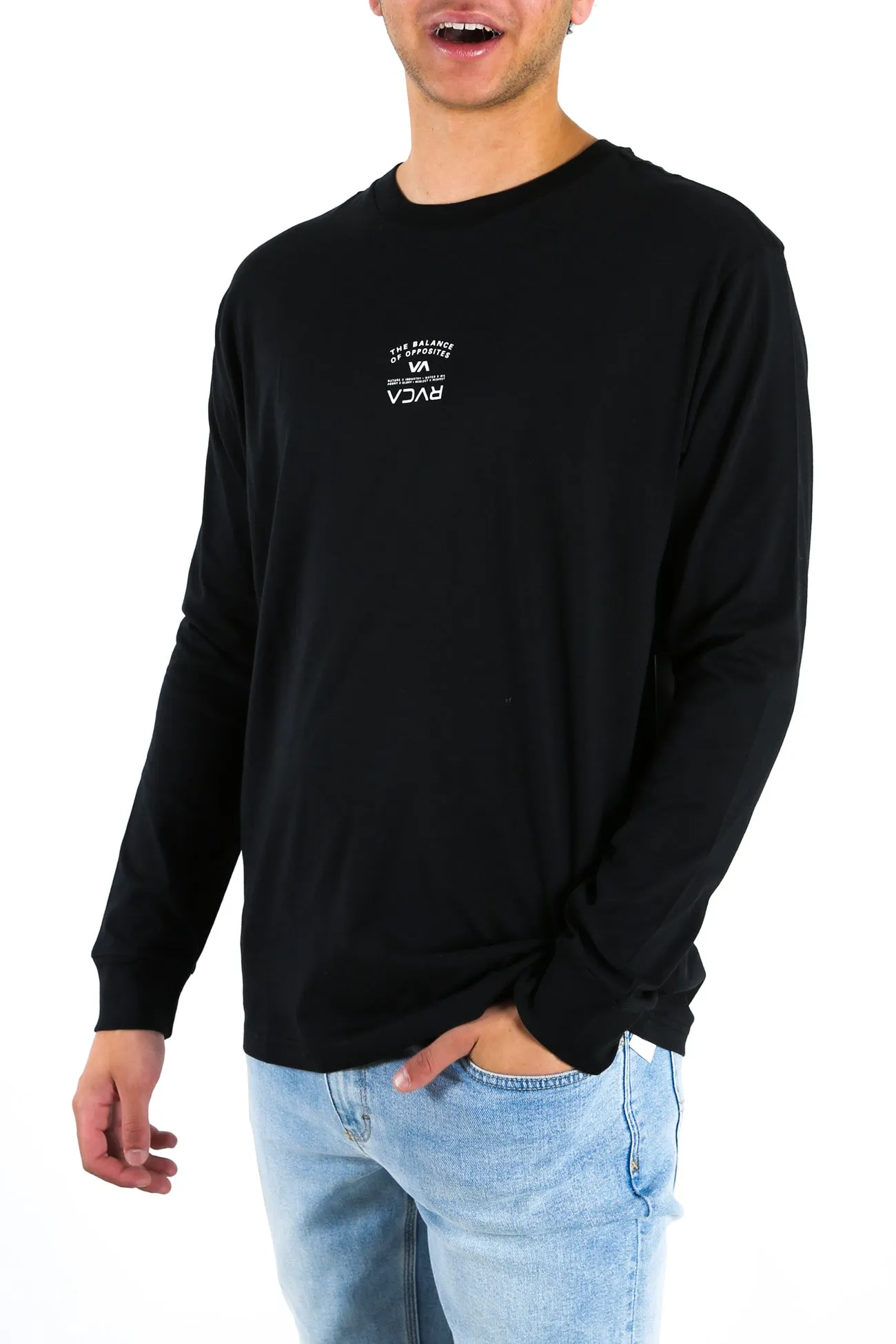 Bend It Like RVCA Long Sleeve Tee Black