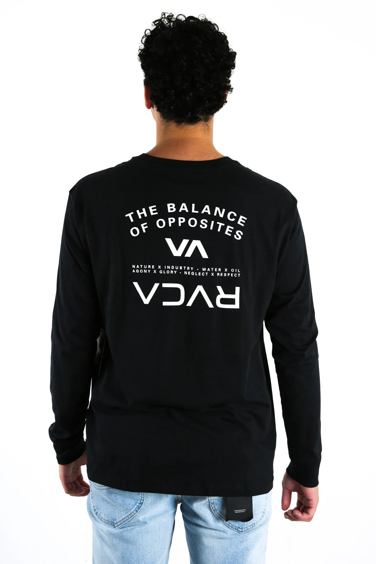 Bend It Like RVCA Long Sleeve Tee Black