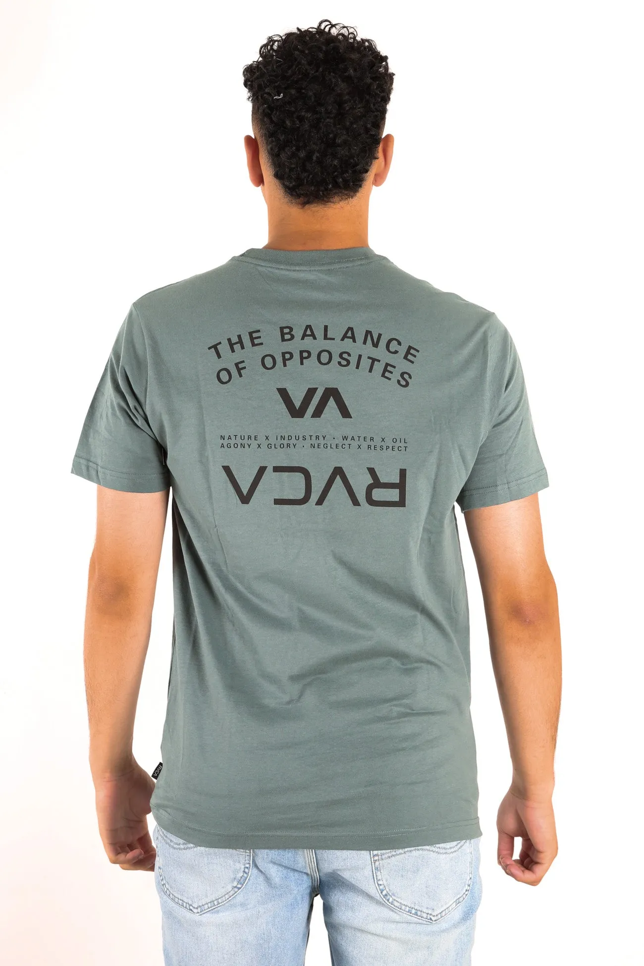 Bend It Like RVCA Short Sleeve Tee Balsam Green