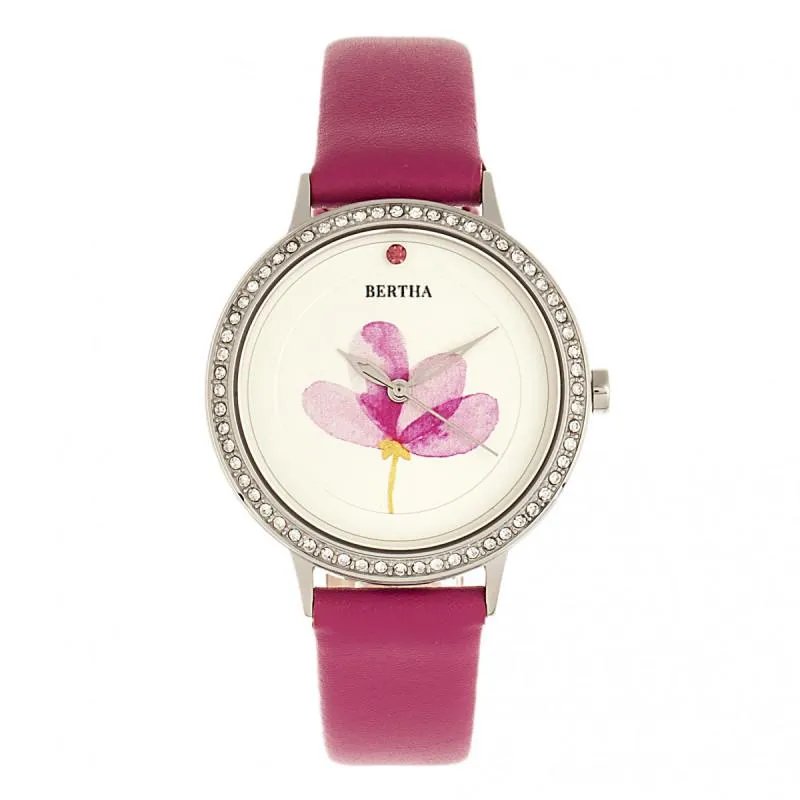 Bertha Delilah Leather-Band Watch