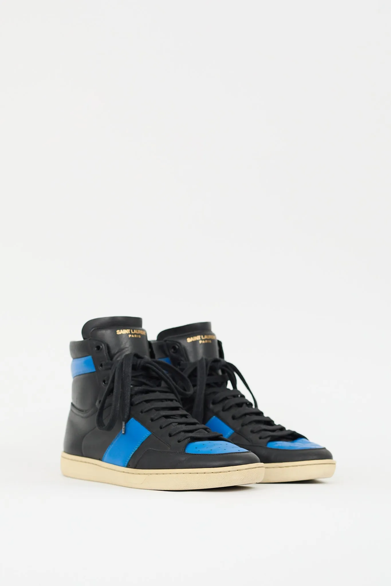 Black & Blue Leather SL10H Sneaker