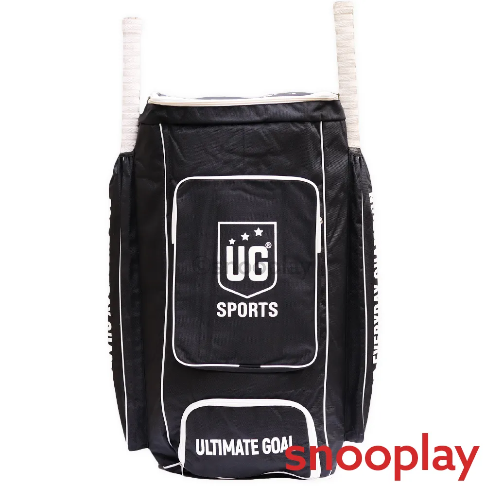 Black Cricket Kit Bag with Shoulder Straps