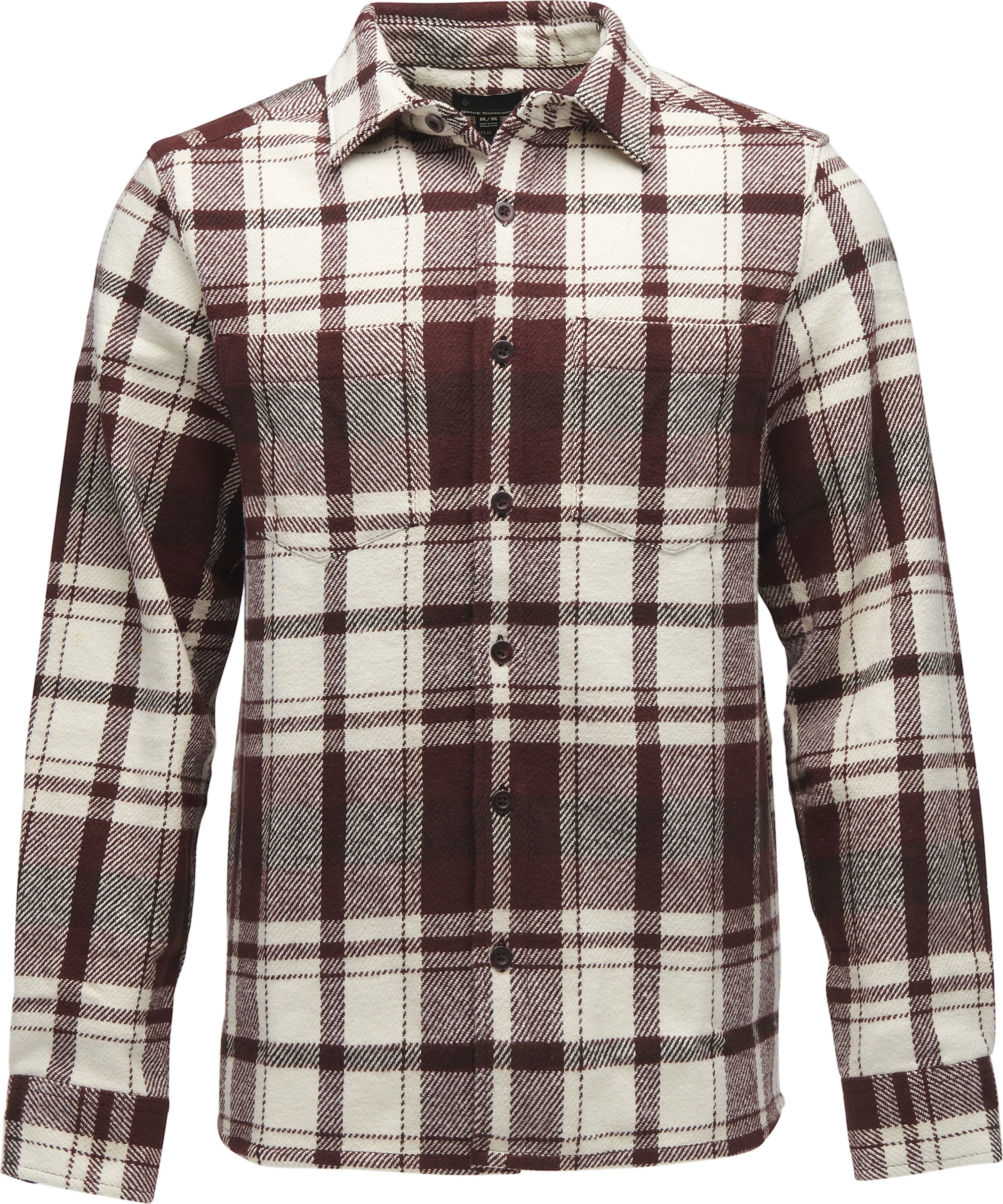 Black Diamond Men&#x27;s Project Heavy Flannel Burgundy-Off White Plaid | Buy Black Diamond Men&#x27;s Project Heavy Flannel Burgundy-Off White Plaid here | Outnorth