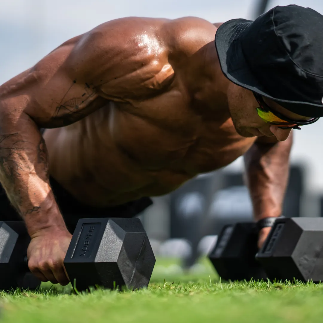 BLK BOX Rubber Hex Dumbbell Weight Sets