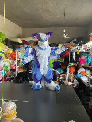 Blue Angel Fox Cat Fursuit Kigurumi Furry Costumes Furries