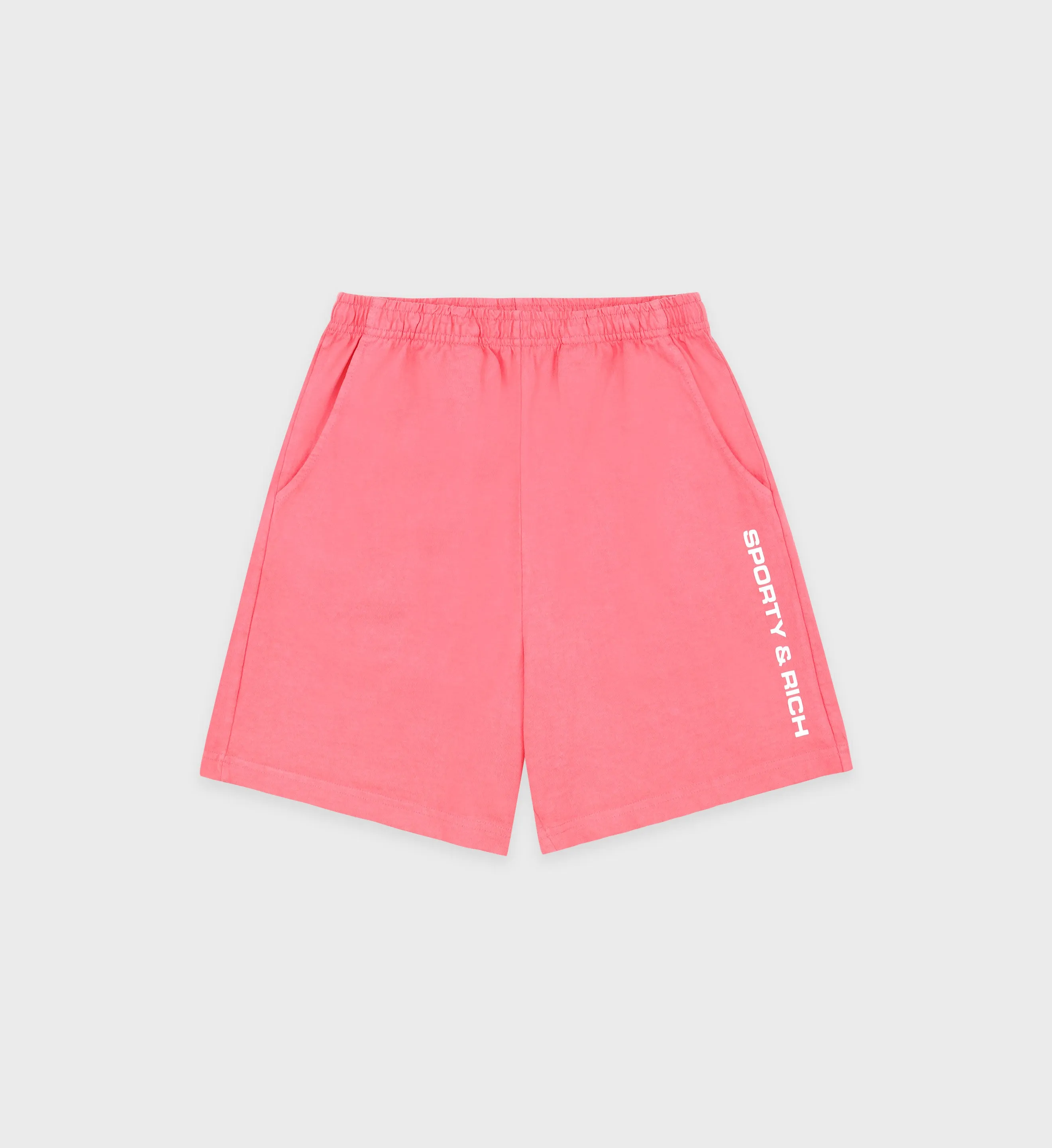 Bold Logo Gym Short - Cotton Candy/White