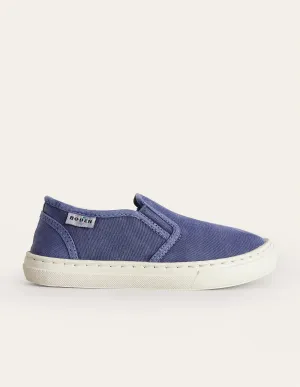 Boys Canvas Slip-ons-College Navy