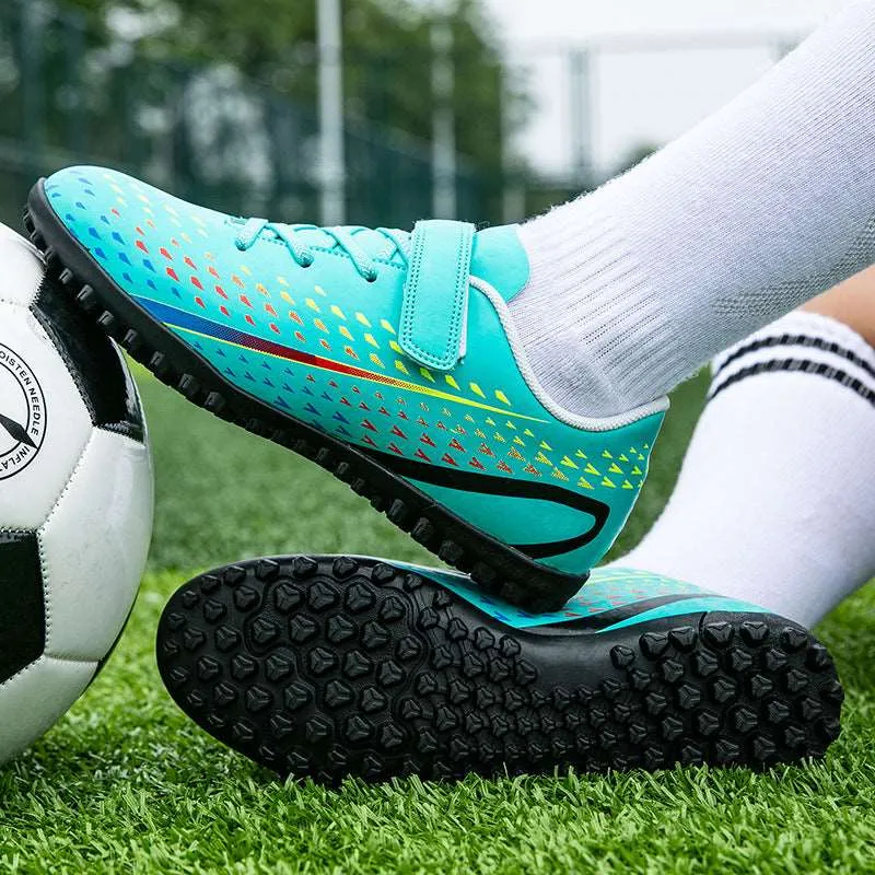 Boys' Soccer Shoes, Magic Tape, TF Studs, Youth Training