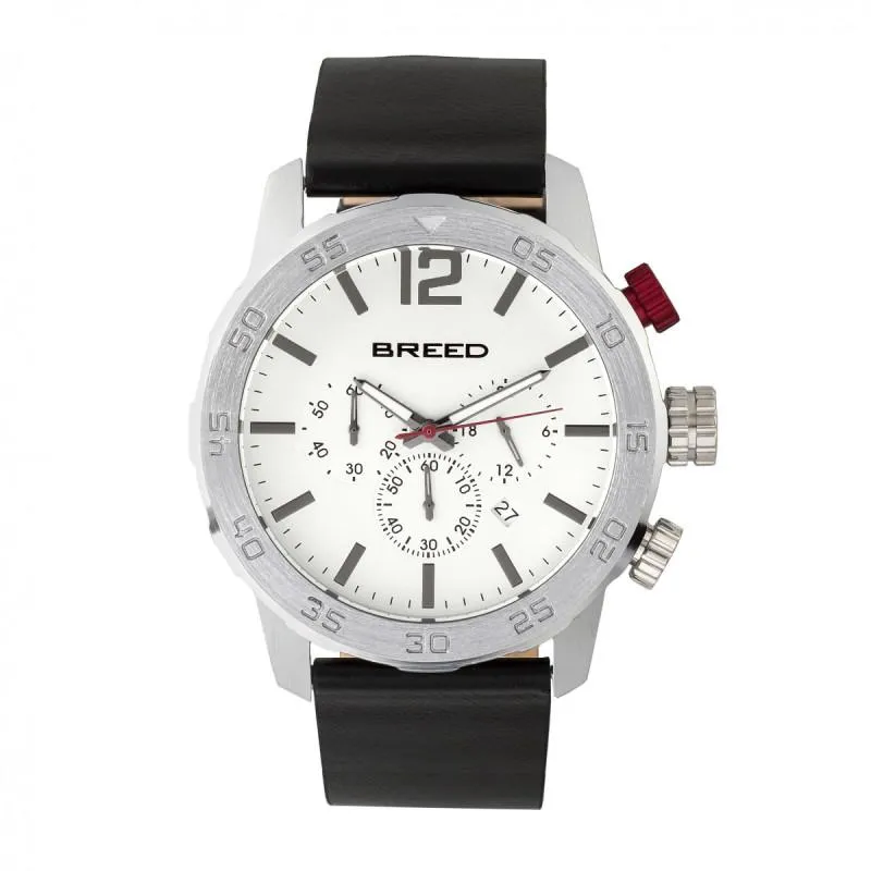 Breed Manuel Chronograph Leather-Band Watch w/Date