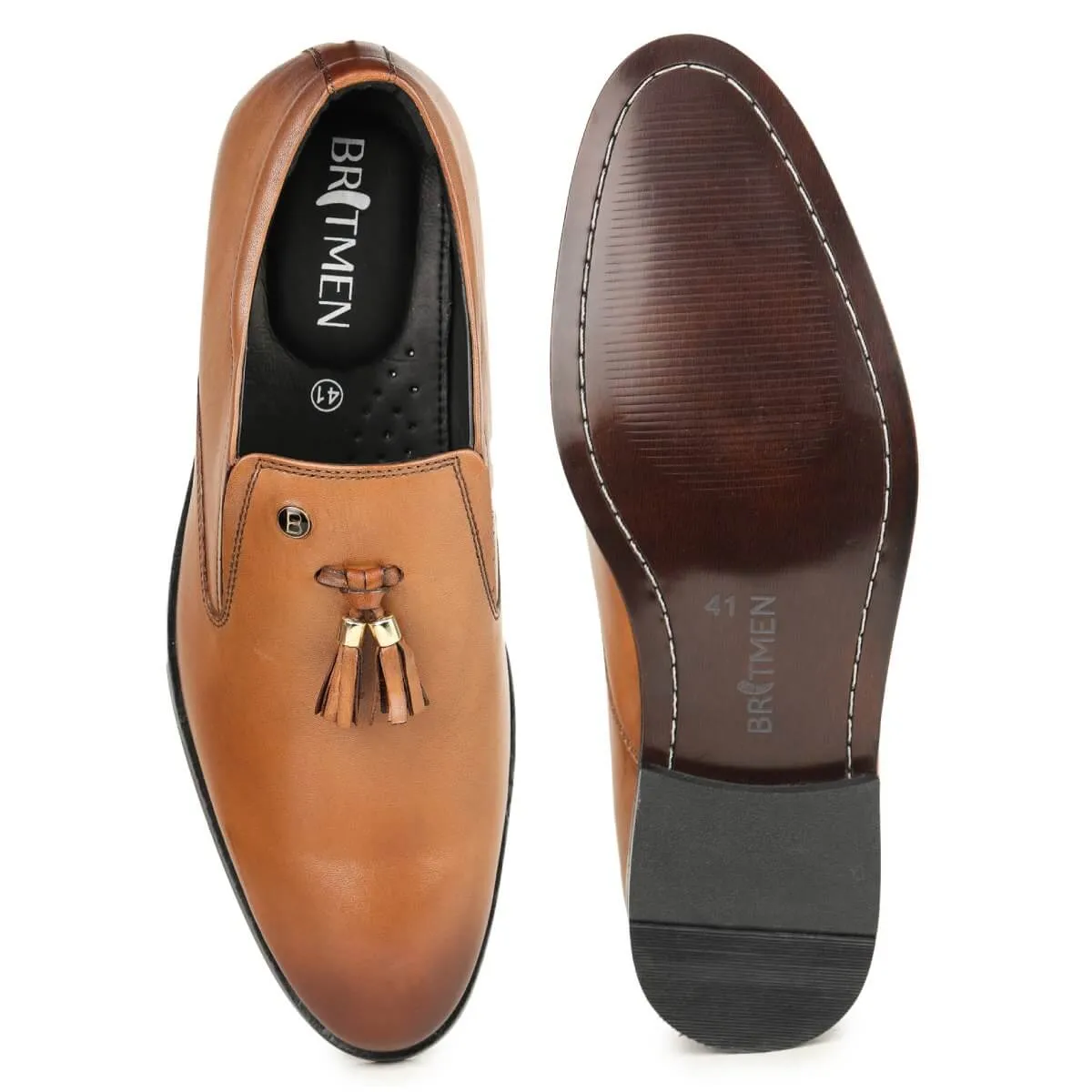 Britmen 5131 Plush Tassel Loafers For Men