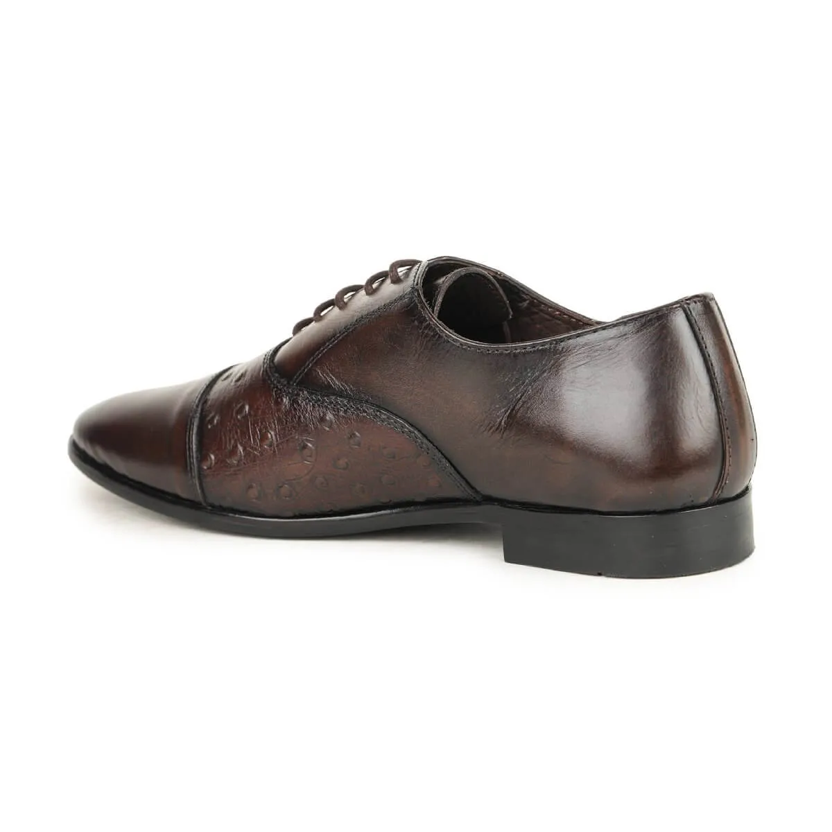 Britmen 8072 Mens Croco Leather Derby Shoes