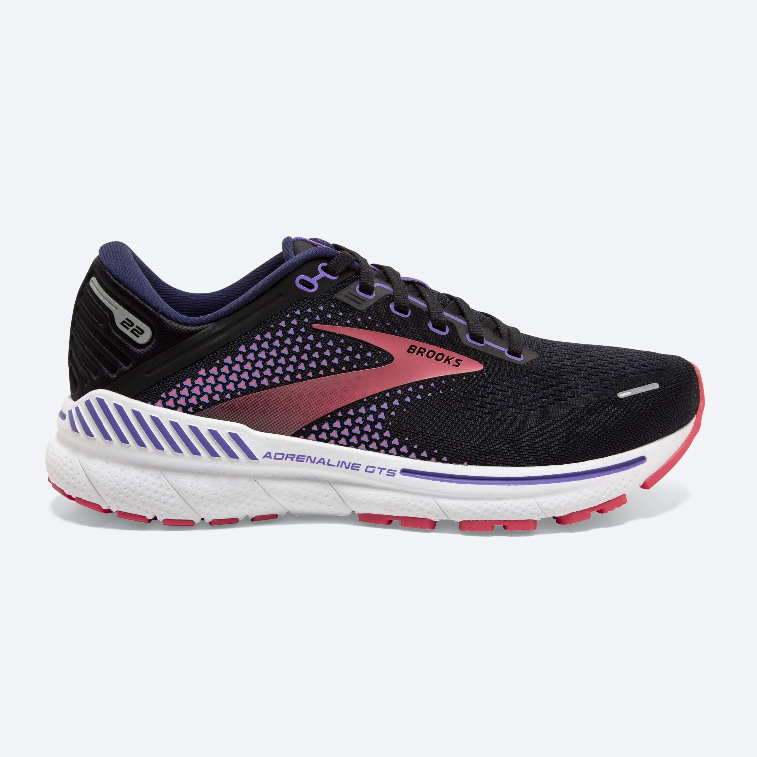 Brooks | Adrenaline GTS 22 | Women's | Black/Purple/Coral