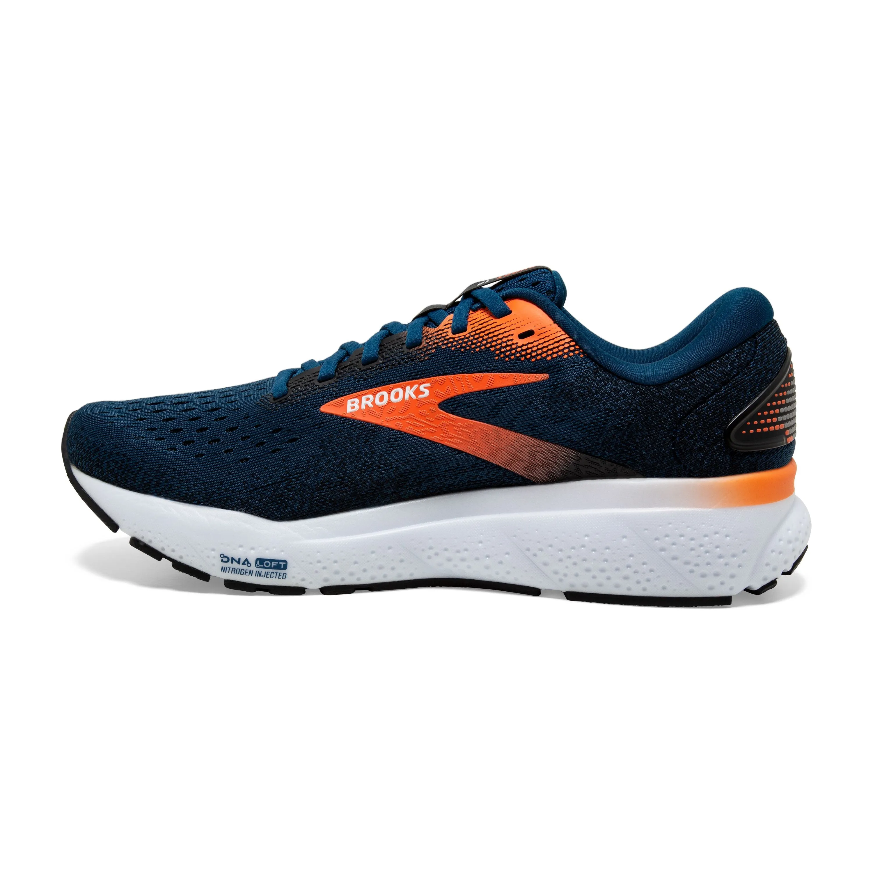 Brooks | Ghost 16 | Men's | Blue Opal/Black/Nasturtium