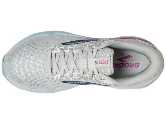 Brooks | Ghost 16 | Women's | White/Grey/Estate Blue