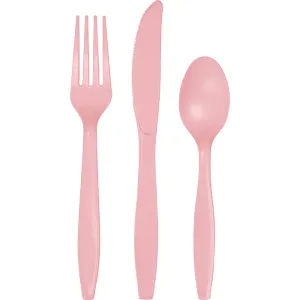 Bulk Classic Pink Assorted Plastic Cutlery (288 per Case)