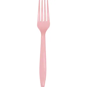 Bulk Classic Pink Bulk Plastic Forks (600 per Case)