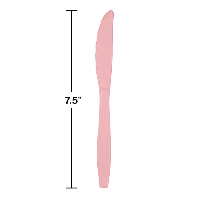 Bulk Classic Pink Bulk Plastic Knives (600 per Case)