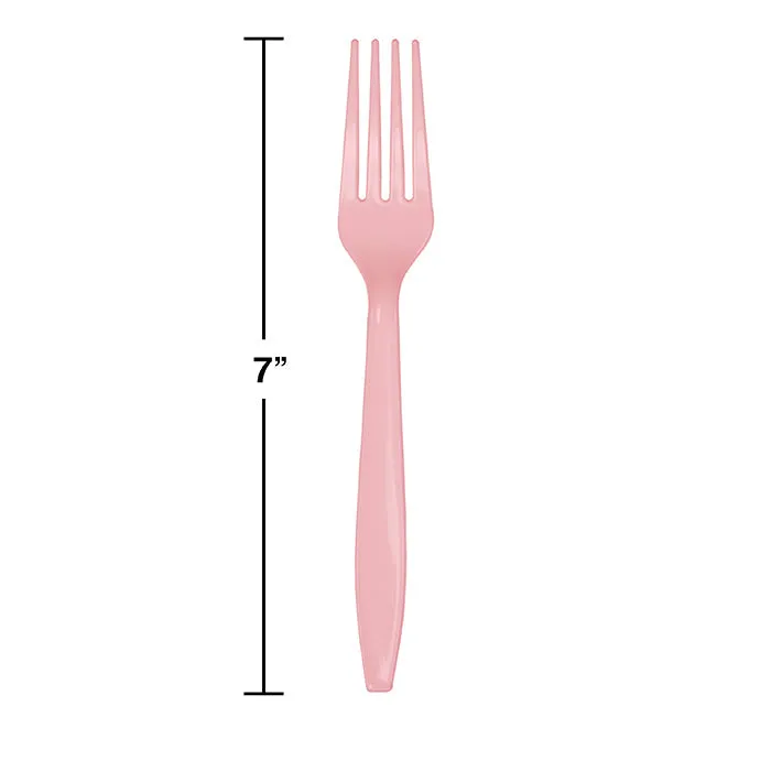 Bulk Classic Pink Plastic Forks (288 per Case)