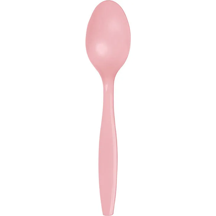 Bulk Classic Pink Plastic Spoons (288 per Case)