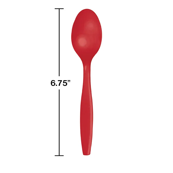 Bulk Classic Red Bulk Plastic Spoons (600 per Case)