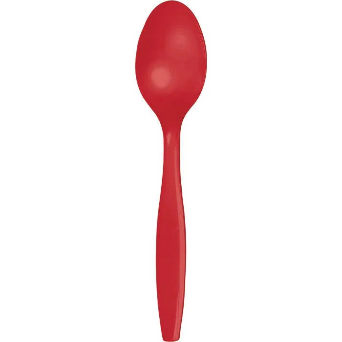 Bulk Classic Red Bulk Plastic Spoons (600 per Case)