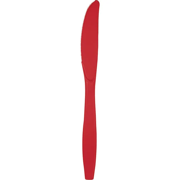 Bulk Classic Red Plastic Knives (288 per Case)