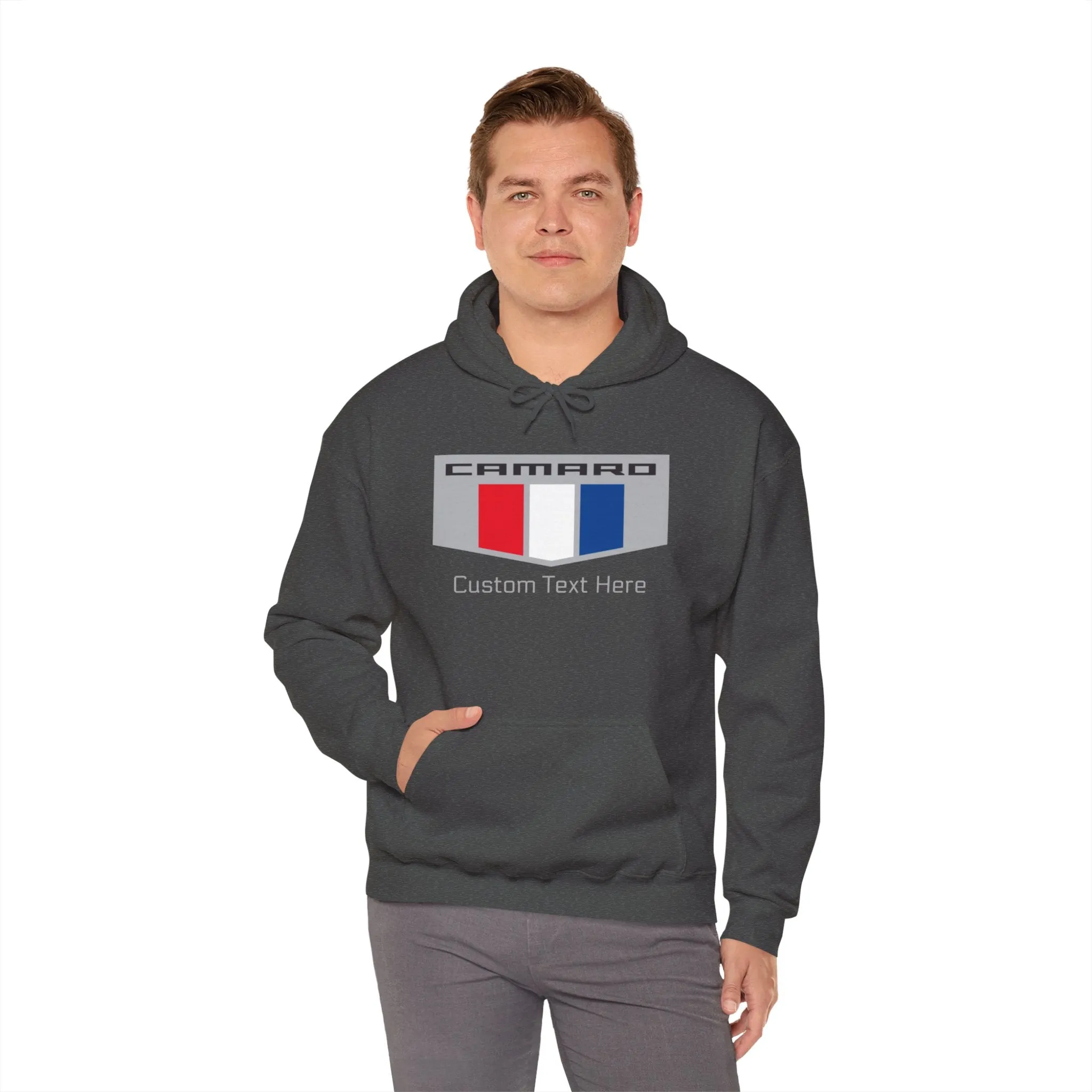 Camaro Tri Color Personalized Racing Flag Logo Unisex Fleece Hoodie