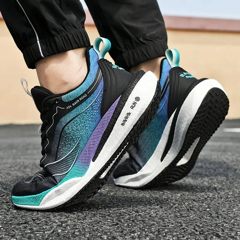 Carbon Plate Running Shoes, Non-Slip Breathable Casual Tennis Sneakers