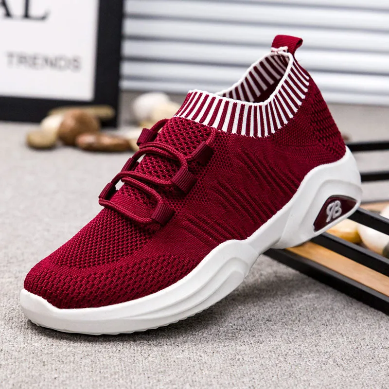 Casual flat heel breathable fly woven shoes