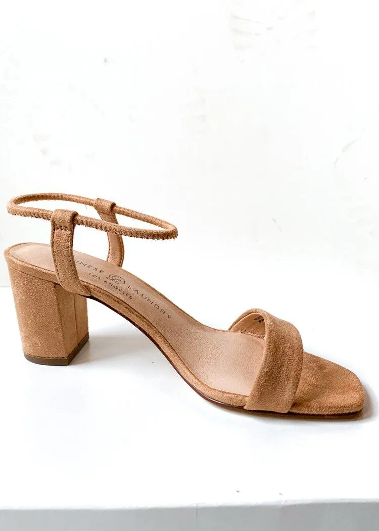 Chinese Laundry Yummy Fine Suede Heeled Sandal