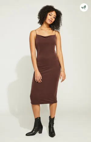 Chocolate Cowl Neck Sonia Midi