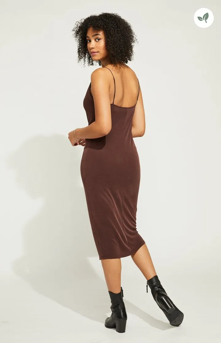 Chocolate Cowl Neck Sonia Midi