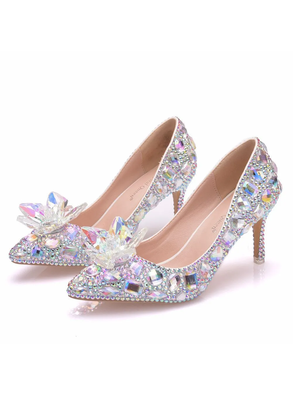 Cinderella Colored Diamond Rhinestone Wedding Shoes