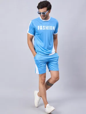 Colorblock Men Light Blue Coord-Set 1