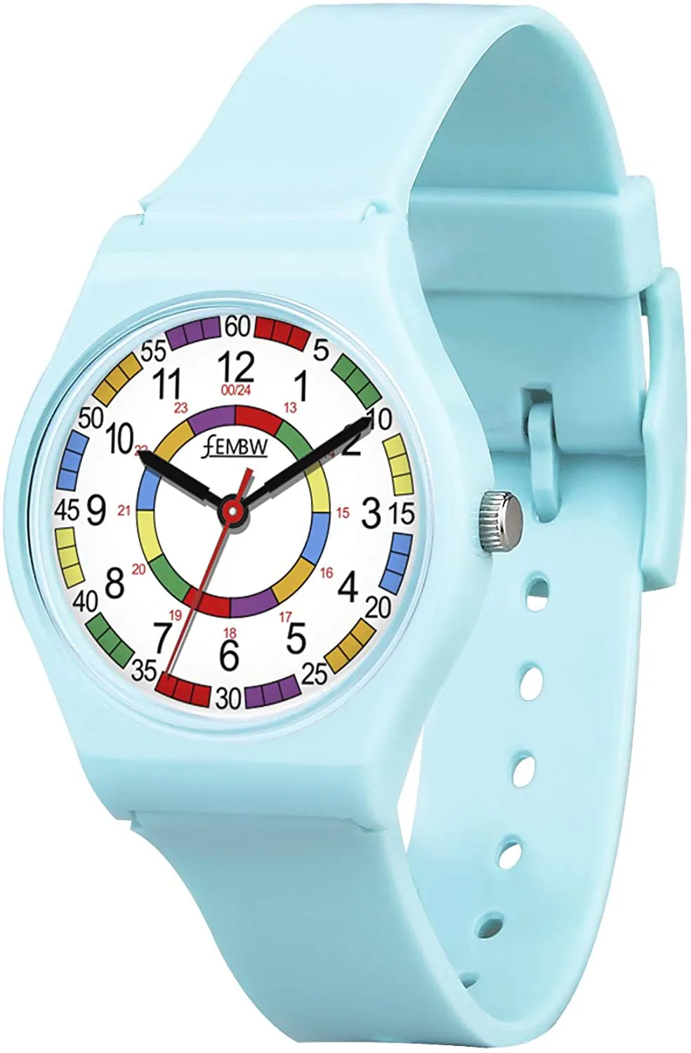 Colorful Plastic Analog Watch for Teens, 30M Water Resistant