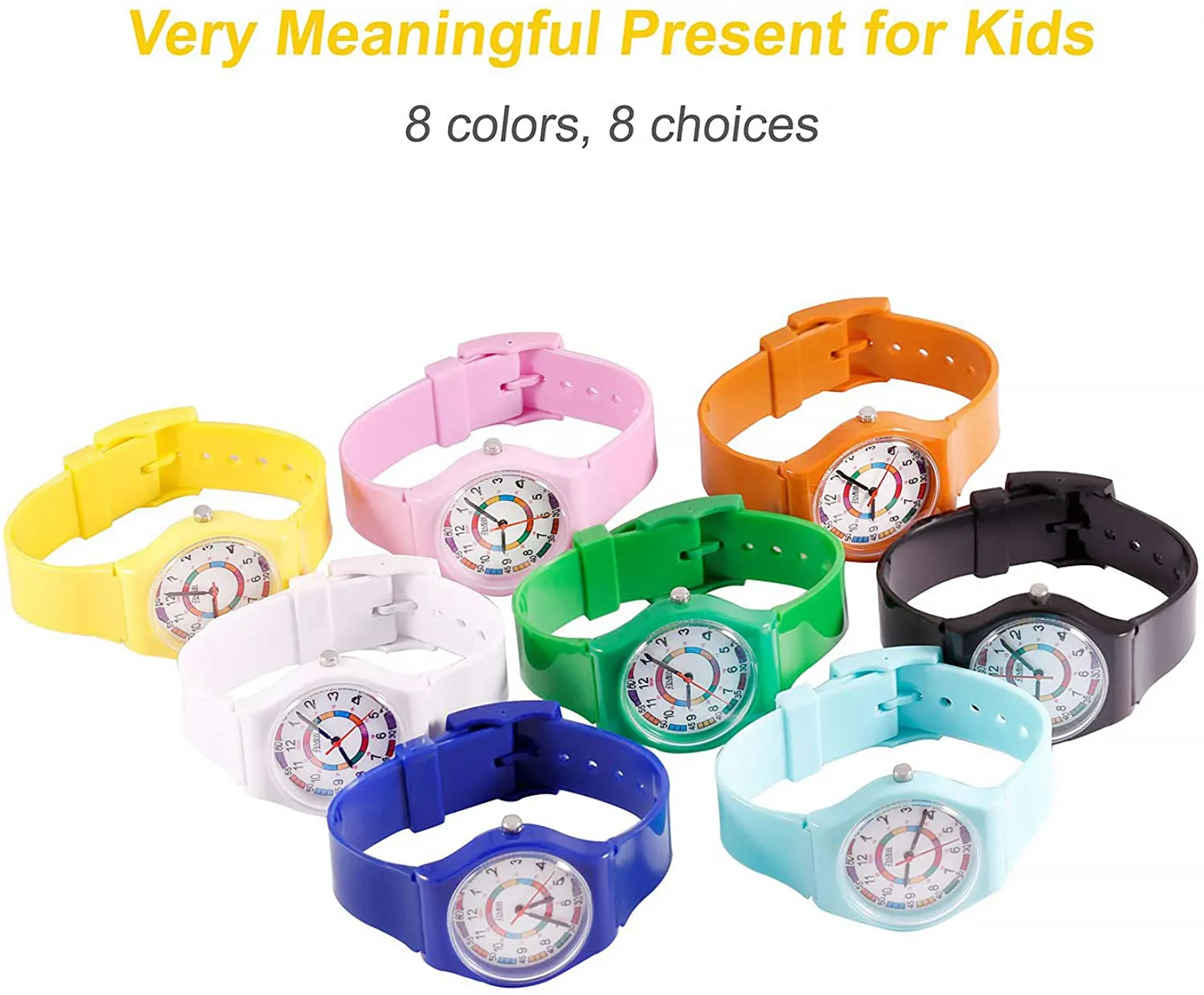 Colorful Plastic Analog Watch for Teens, 30M Water Resistant