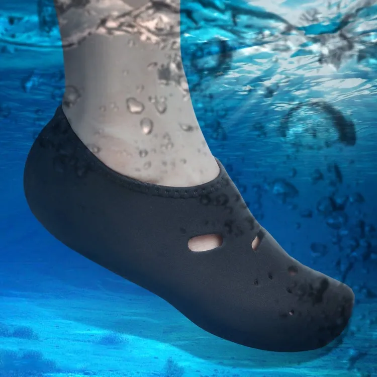 Comfortable and anti-slip 3MM swimming diving socks breathable water to swim the beach socks Size:XL (40-43)(Black)