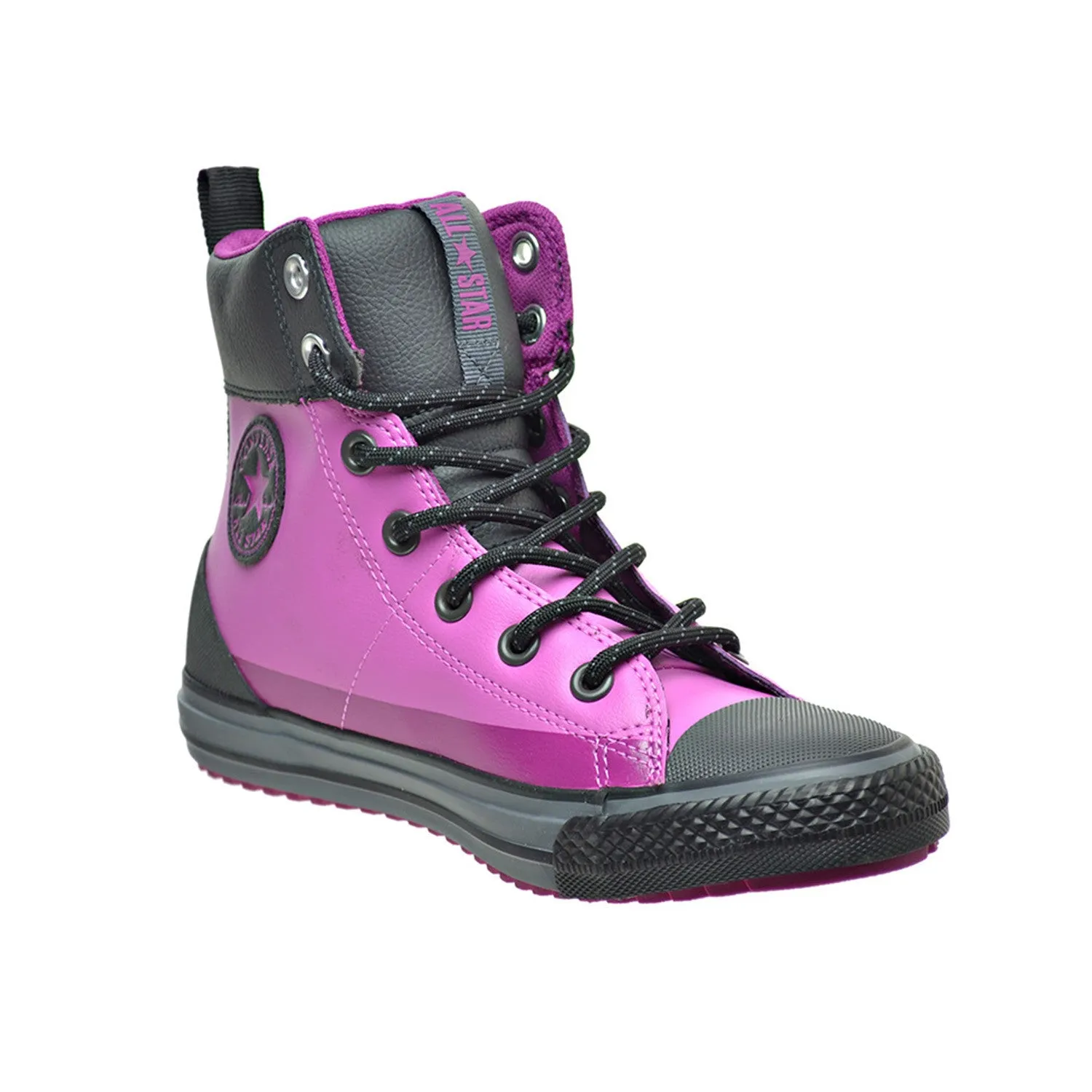 Converse Chuck Taylor Asphalt High Top Little/Big Kid's Boots Dahlia Pink