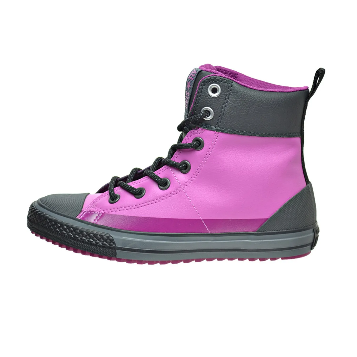 Converse Chuck Taylor Asphalt High Top Little/Big Kid's Boots Dahlia Pink