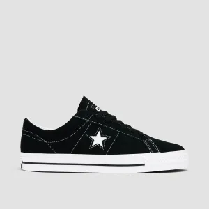 Converse One Star Pro Shoes - Black/Black/White