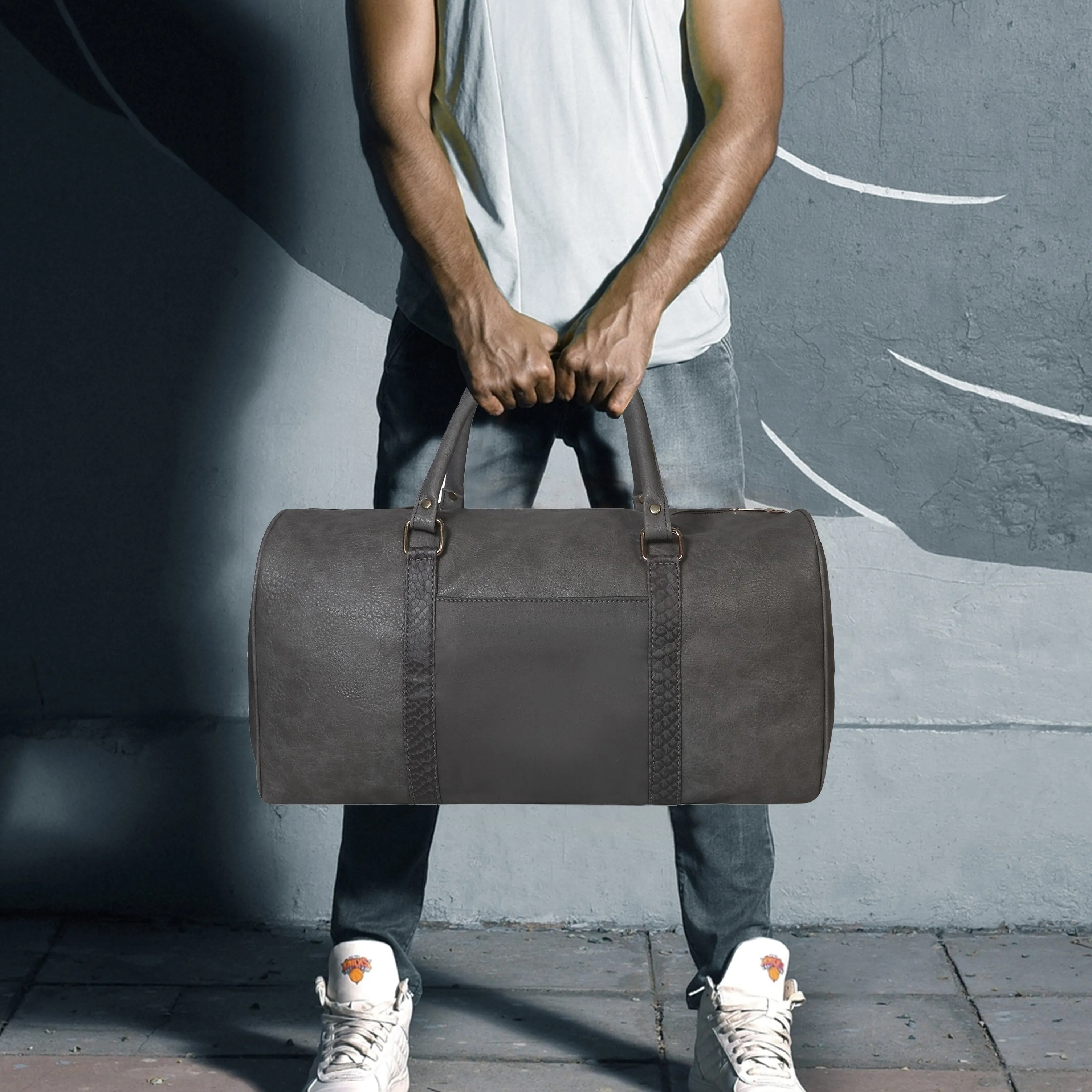 Corba Stylish Duffle Gym Bag Grey