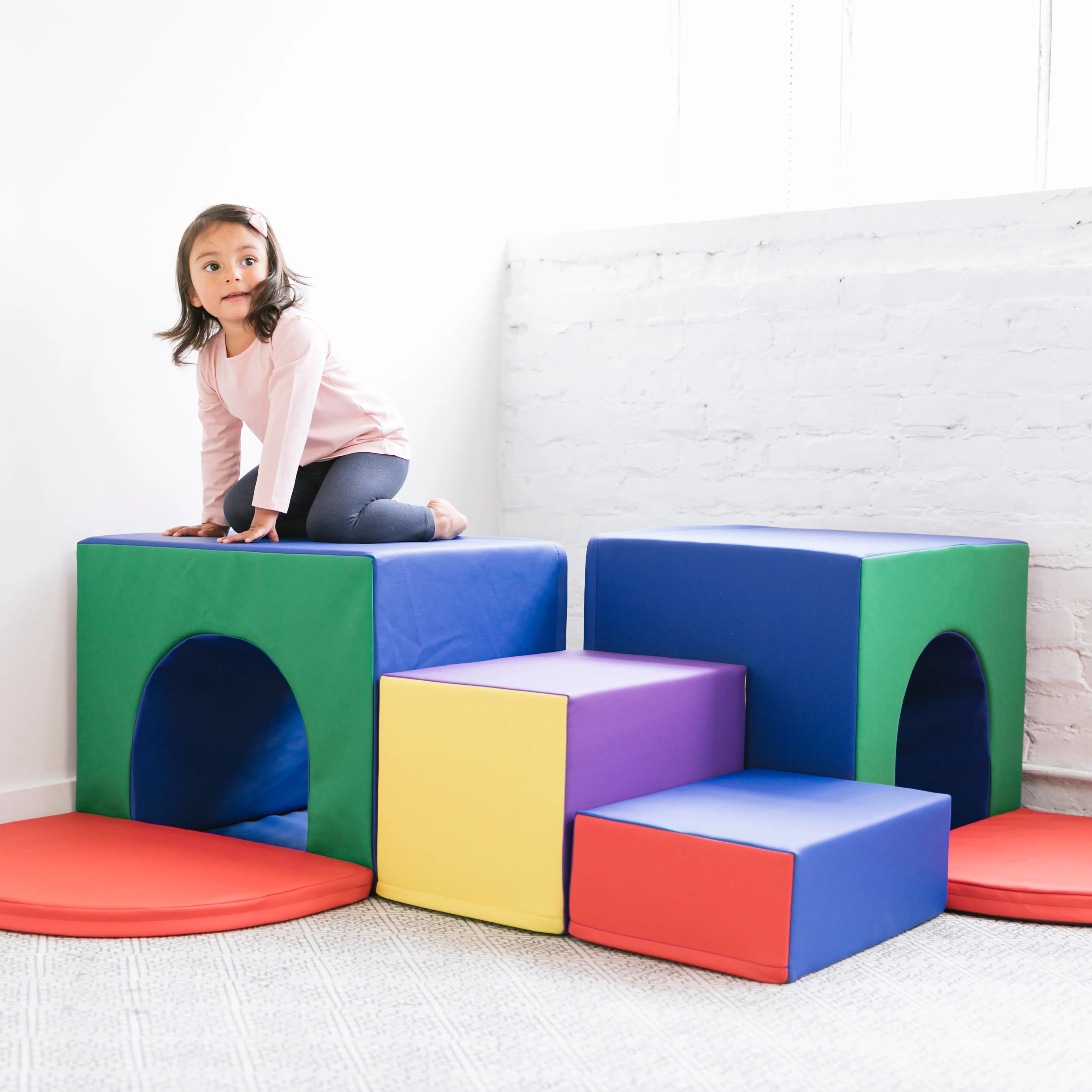 Corner Tunnel Maze Climber, Toddler Playset, 7-Piece