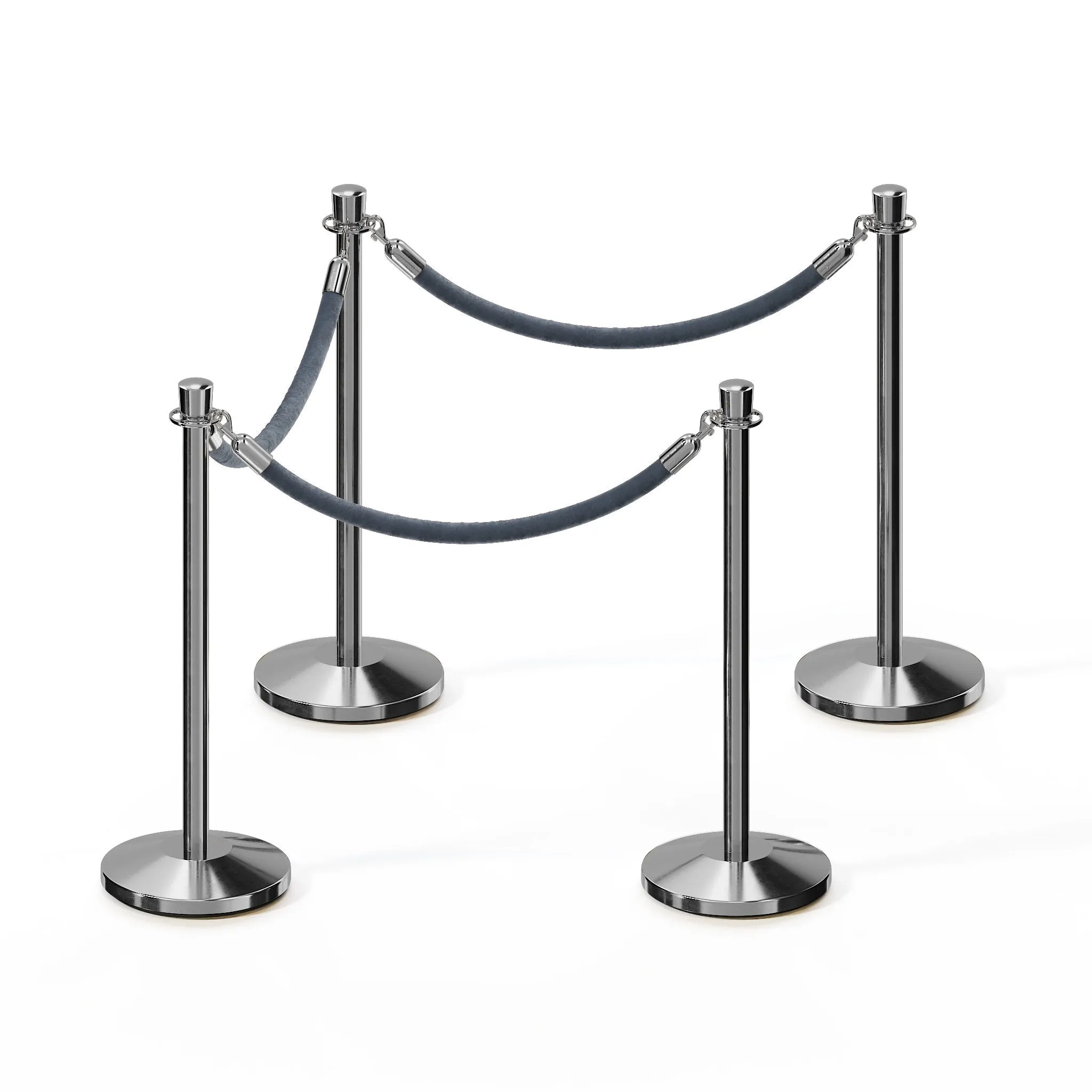 Crown Top Post and Rope Stanchion Kit - Montour Line