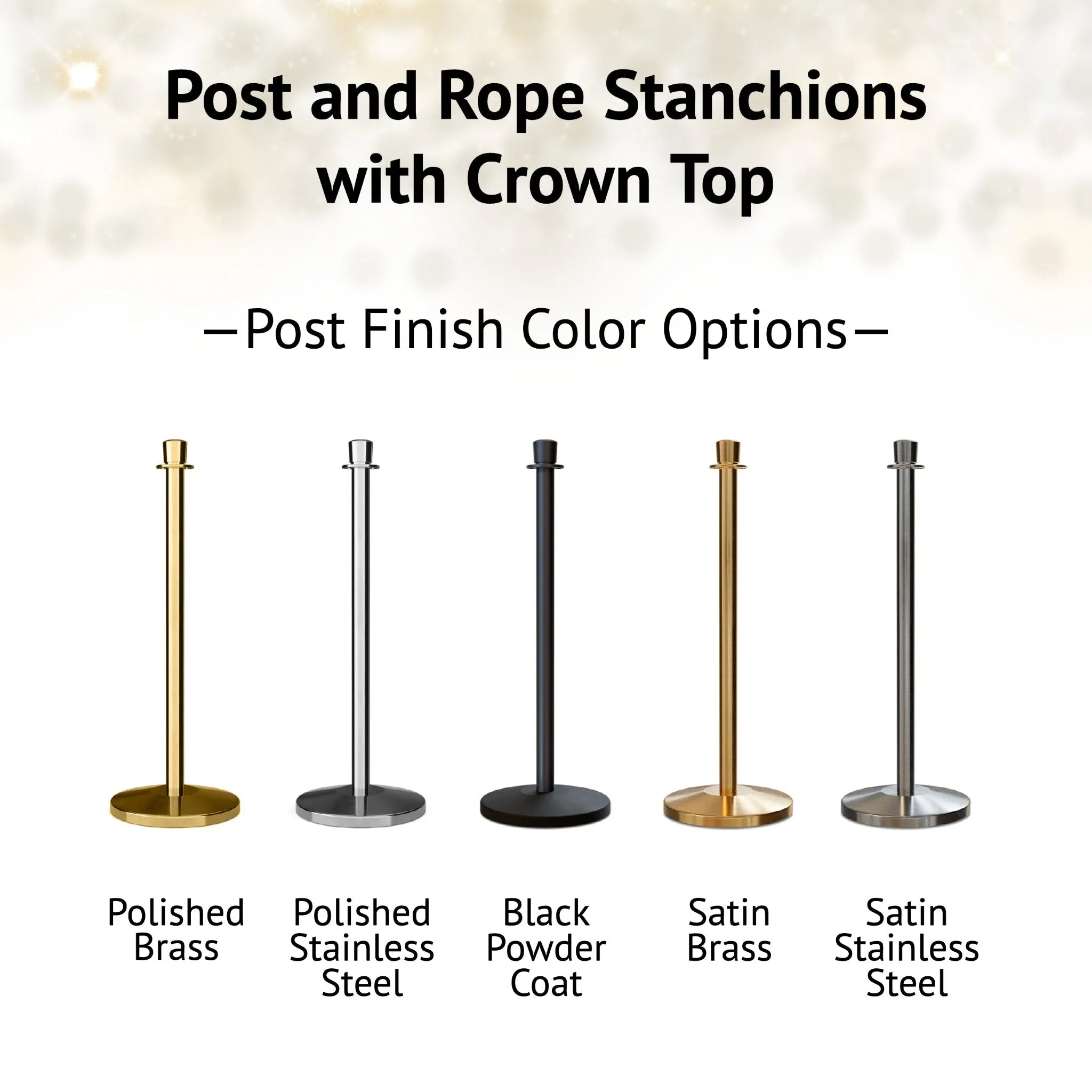 Crown Top Post and Rope Stanchion Kit - Montour Line